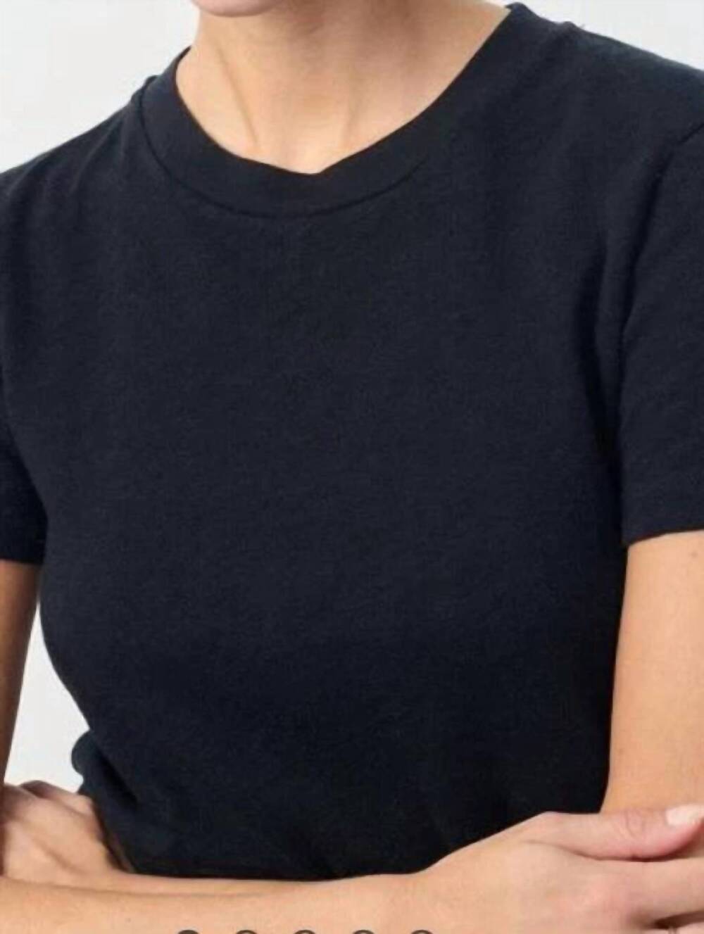 NEW AMERICAN VINTAGE women's cotton short sleeves t-shirt in black